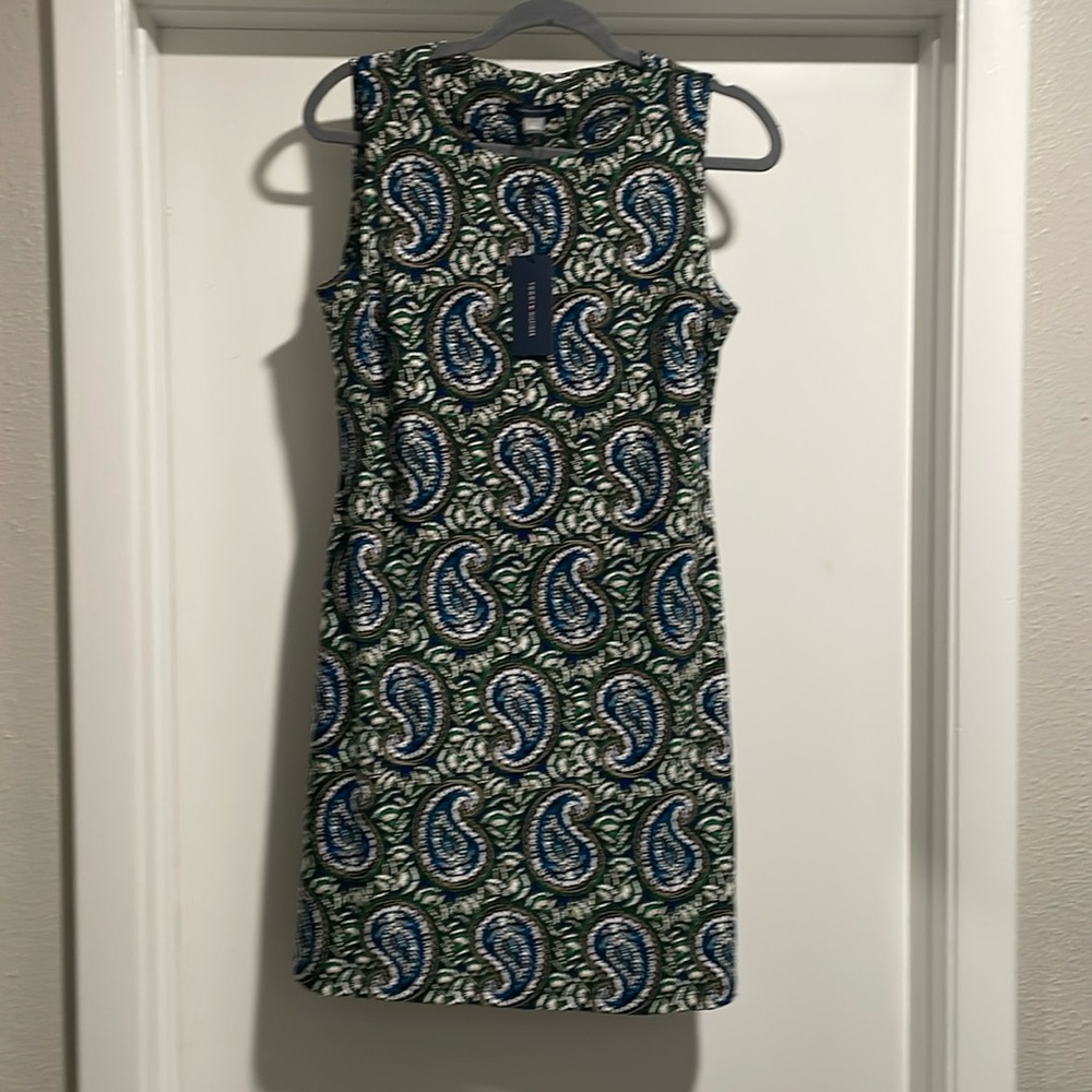 Tommy Hilfiger sleeveless paisley dress, sz 6 new with tags